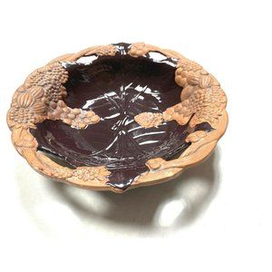 Vintage Gorgeous Claire Burke Eggplant Terra Cotta Potpourri Fragrance Bowl Wax